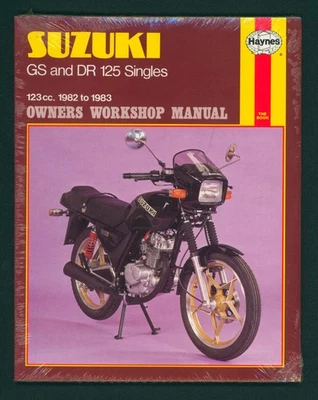 NEW OLD STOCK Suzuki DR125S GS125ES (82-83) Haynes Shop Manual GS ES DR 125 FX28 - Image 1 of 3