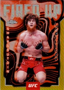 2025 Topps Chrome UFC #FUP-14 Sharabutdin Magomedov /50 Gold Fired Up Refractor - Picture 1 of 2