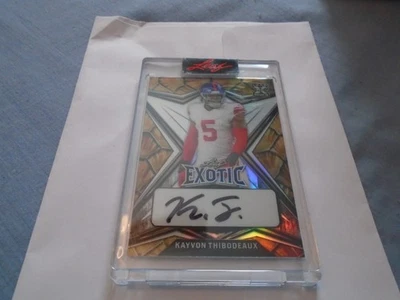 💥 2 KAYVON THIBODEAUX AUTO💥2022 HOJA EXÓTICA BA-KTI RC NY GIANTS💥#4 & #6 SP🔥 Foto 1 de 4