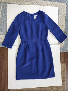 J. Crew abito donna blu manica lunga donna foderato lana taglia 4 - Foto 1 di 15
