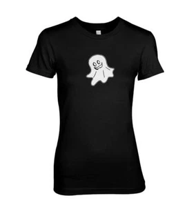 GLOW IN THE DARK T-SHIRT handgezeichnet & exklusiv Halloween Ghost - gruselig Damen - Bild 1 von 4
