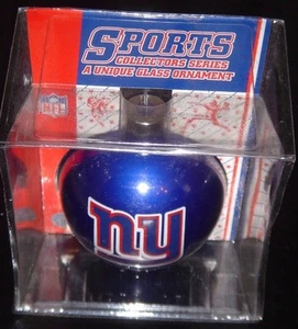 NFL NY Christmas Ornament Sports Collectors Series Unique Glass Made in USA NIB - Picture 1 of 9