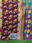 Vintage Kantha Quilt Indian Handmade Cotton Bedspread Authentic Bedding Throw