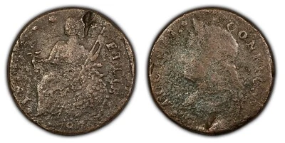 1787 Connecticut Colonial Copper CONNFC AUCTORI - Very Rare - Breen-851 - B2132 - Image 1 of 4