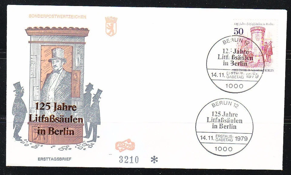 Germany Berlin 1979 FDC cover Poster Colums Mi 612 Sc 9N435 Communication - Image 1 of 1