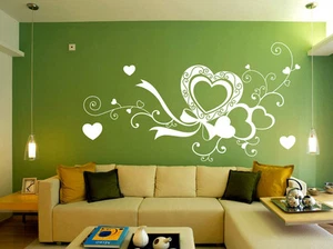 Hand Carving LOVE Heart Living room Bed room Wall stickers UK - Picture 1 of 11
