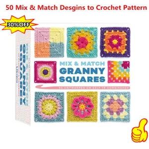 The Granny Square Card Deck 50 Mix & Match Desgins to Crochet Pattern Box Set-NE - Picture 1 of 13
