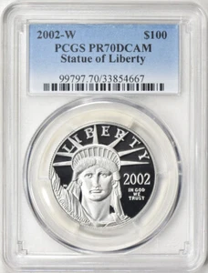 2002-W $100 Platinum Eagle PCGS PR70 THE BEST - Picture 1 of 2
