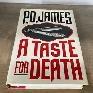 A TASTE FOR DEATH by P.D. James - 1st American Edition - SIGNED - 1986 - Picture 1 of 7