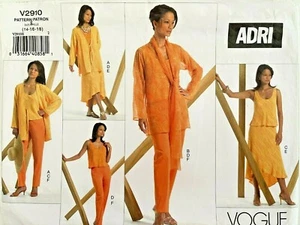 Chaqueta, torso, falda, pantalones patrón Adri V2910 talla 14-18 sin cortar - Imagen 1 de 2