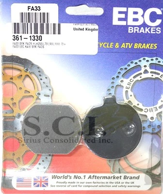 KAWASAKI KH400 KZ650 KZ750 EBC FA33 FRONT BRAKE PADS - Image 1 of 3