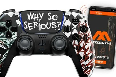 ModdedZone Black Mask Smart Rapid Fire PRO Modded Controller for PS5 FPS