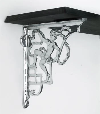 Soportes de estante angélicos cromados brillantes (240 mm x 200 mm) Foto 1 de 2