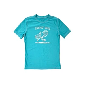 GAP Boys Short Sleeve Graphic Swim Rash Guard T-Shirt, Size: L, Light Blue -USED - Picture 1 of 3