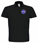 NASA Astronaut Apollo Bestickte Schwarze Polo Poloshirt Premium-Qualität -040-SW
