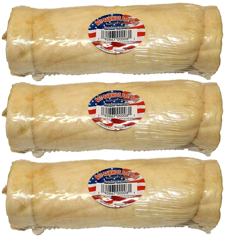 Best Buy Bones 3 Pack of NOT-Rawhide Beef Rolls, 8 to 10 Inch, Made in The USA - Image 1 of 1