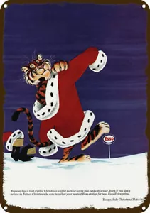 ESSO 1965 gas y petróleo tigre de Navidad vintage aspecto decorativo réplica de metal - Imagen 1 de 1
