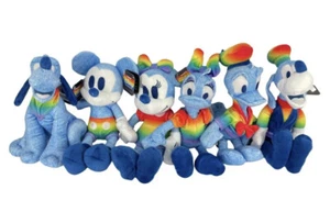 Squishmallow Kellytoy DISNEY RAINBOW FULL SET Of SIX Brand NEW - Picture 1 of 1