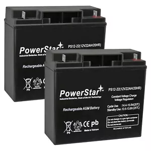 2PACK - 22Ah Replacement Battery for UPG UB12180 SLA 12V 18AH w/ T3 Terminal(s) - Picture 1 of 10