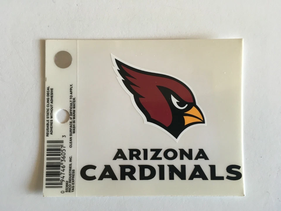 Calcomanía adhesiva estática con logotipo de los Arizona Cardinals de la NFL - Cantidad 2 Foto 1 de 1