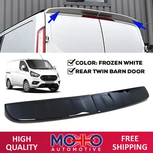Alerón de techo trasero de puerta doble granero se adapta a Ford Transit Custom 2012-2020 negro - Imagen 1 de 11