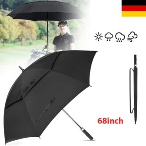 150CM Doppelt Regenschirm Sturmfest Golfschirm Stockschirm Partnerschirm NEU - Bild 1 von 12