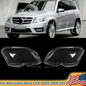 Left & Right For Mercedes-Benz GLK-Class X204 2009-2012 Headlight Lens Cover - Picture 1 of 6