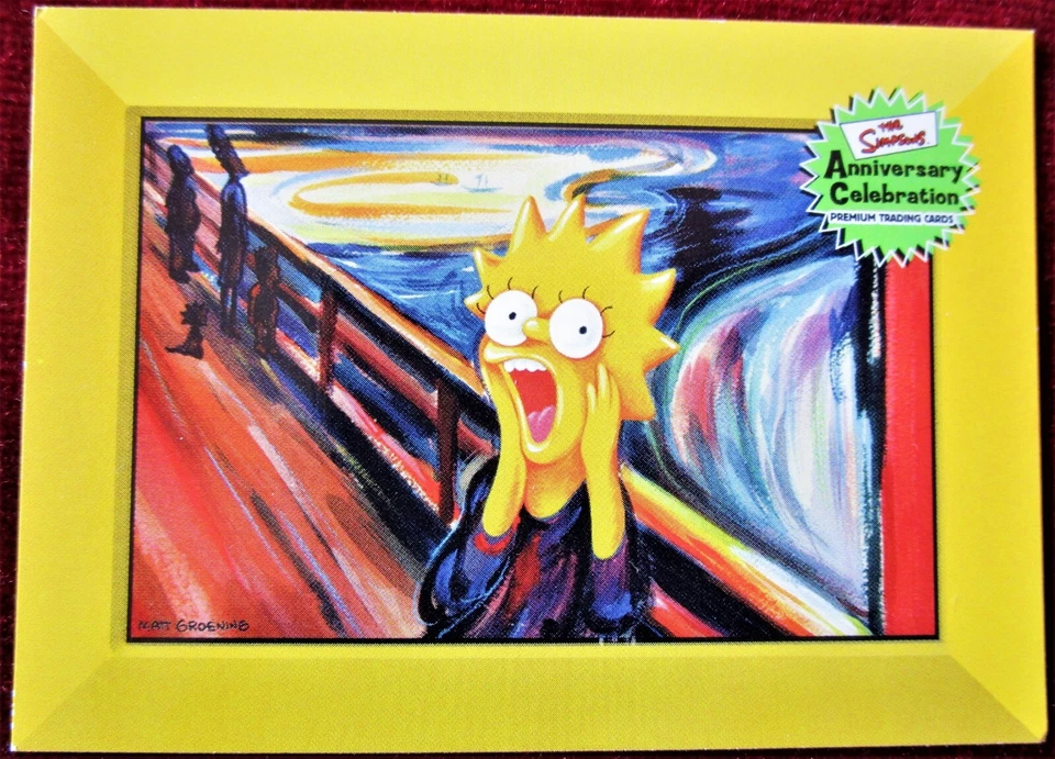 THE SIMPSONS 10th ANNIVERSARY - Card #50 - "ART BY BART - MUNCH" - INKWORKS 2000 - Image 1 of 2