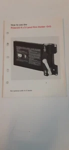 So verwenden Sie den Polaroid 4 x 5 Land Film Holder #545 manuelle Kameras - Bild 1 von 2