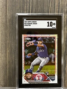 2023 Topps Chrom X-Factor #36 Ezequiel Duran Texas Rangers (RC) SGC10 - Bild 1 von 2