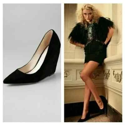 Jean-Michel Cazabat пенни замшевый на танкетке каблук насос точка носка черный 38 - Изображение 1 из 4