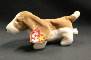TY Beanie Babies Tracker the Bassett Hound Retired MIT ETIKETTFEHLERN - 1998 - Bild 1 von 5