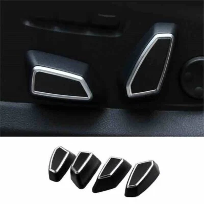 4PCS Fit For BMW X3 F25 X4 F26 2014-2017 ABS Black Seat Button Handle Cover Trim - Image 1 of 4