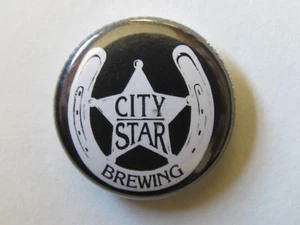 BEER BUTTON Pinback ~ CITY STAR Brewing Co ~ Berthoud, COLORADO Craft Brewery - Picture 1 of 5