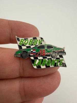 BOBBY LABONTE #18 CAR INTERSTATE BATTERY PIN - NASCAR DRIVER - Image 1 of 4
