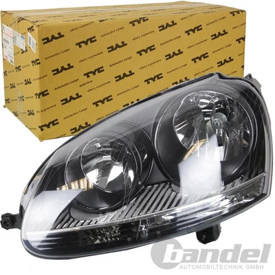 TYC HAUPTSCHEINWERFER VORNE LINKS SCHWARZ für VW GOLF 5 1K5 JETTA 3 1K2 MIT LWR - Bild 1 von 4