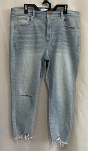 Loft Jeans Damen 34/18 High Waist Skinny Destroyed ausgefranster Saum helle Waschung blau - Bild 1 von 8