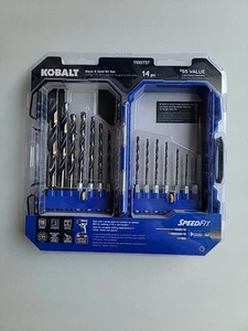 Kobalt 14 Pc Black & Gold Drill Bit Set Impact Grade Item# 1100737 New - Picture 1 of 3