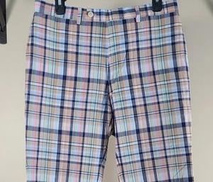 Pantalones de golf Lauren Ralph Lauren a cuadros para hombre 32x29 ligeros rosa y azul tartán - Imagen 1 de 13