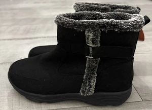 Botines Easy Spirit negros con ribete de piel sintética cremallera lateral para mujer talla 9,5 W - Imagen 1 de 6