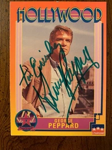 Carta Walk Of Fame Hollywood firmata George Peppard autografata RARA The A Team - Foto 1 di 5
