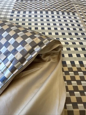 Hotel Collection Duvet Cover Queen Full Contemporary Patchwork Cotton Luxury - Image 1 of 4