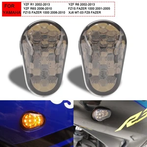 Luz intermitente LED intermitente de señal de giro para motocicleta 2 piezas para Yamaha FZ6R FZ1 YZF R1 R6 R6S - Imagen 1 de 8