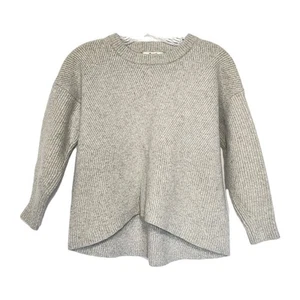 Madewell Gr. S Pullover Geometrischer Strick Hi/Low Sweater 100% Merino Grau Freizeit. - Bild 1 von 10