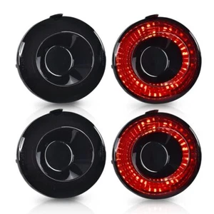4pcs LED Tail Lights Brake Lamps Fit For 05-13 Chevrolet Corvette C6 Coupe Black - Picture 1 of 13