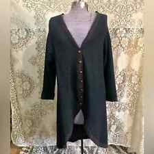 Billy Reid Gray plaid high-low cardigan 6 designer wool elegant