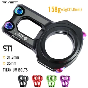 MTB Bike Stem Bar Clamp 31.8mm 35mm Titanium Alloy Screws Bicycle Handlebar Stem - Picture 1 of 34