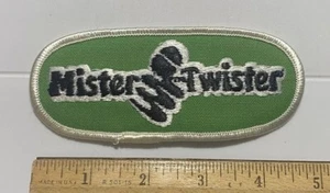Mister Twister Fishing Lures Bait Green White Embroidered Souvenir Patch Badge - Picture 1 of 4