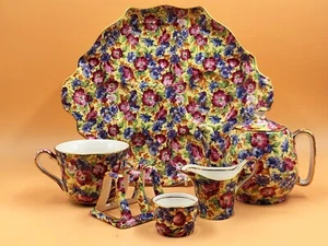 Royal Winton Royalty Chintz Bachelor breakfast set for 1. c1995. - Picture 1 of 11