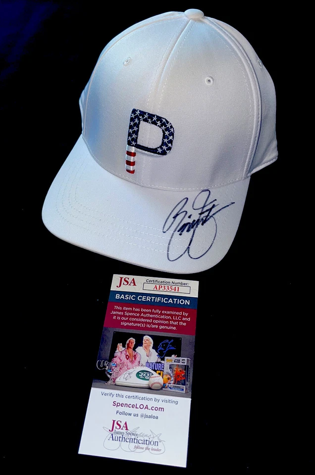 RICKIE FOWLER SIGNED AUTOGRAPH RARE ORANGE PUNA HAT COA JSA PGA MASTERS! - Image 1 of 2